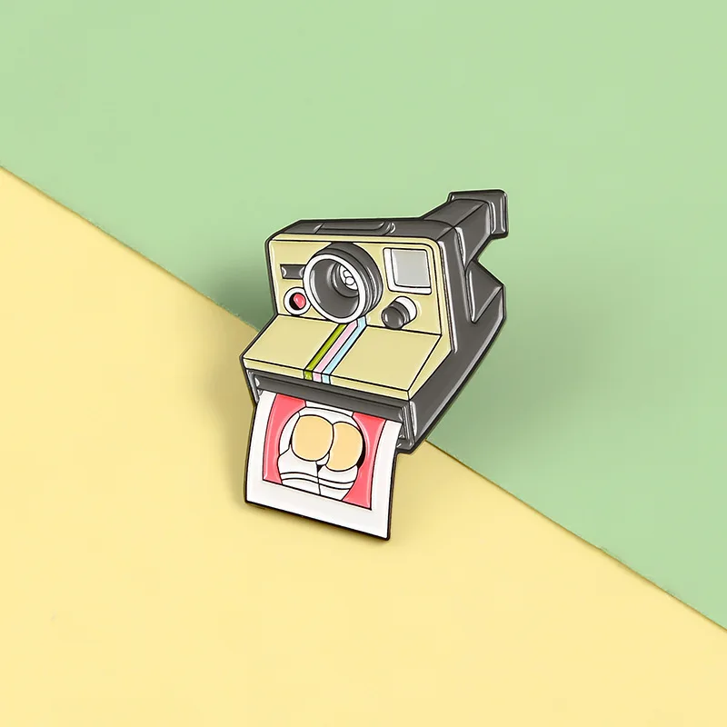 Мультфильм значок забавные Броши с изображением камеры для женщин вкус девушка