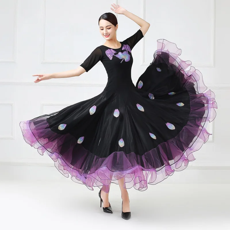 Стандартное платье для бальных танцев Женская Современная юбка современных