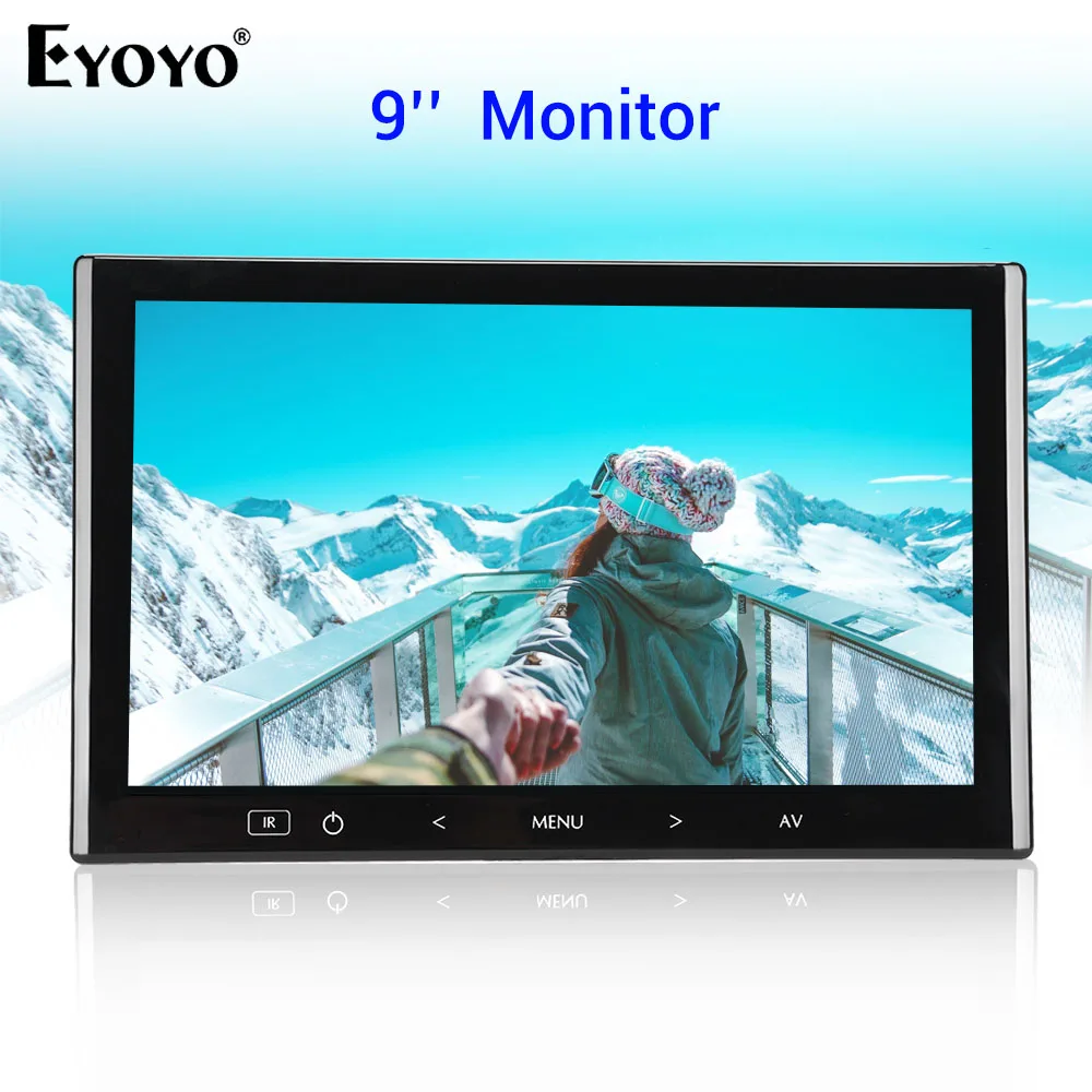 Маленький компьютерный ПК Дисплей Eyoyo EM09K 9 &quot 1024X600 CCTV HDMI экран с AV VGA Видео Аудио