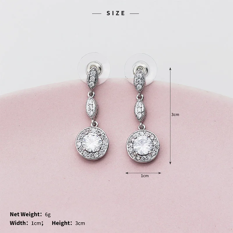 QYY 2019 новейшие AAA кубические циркониевые серьги свадебные для женщин украшения