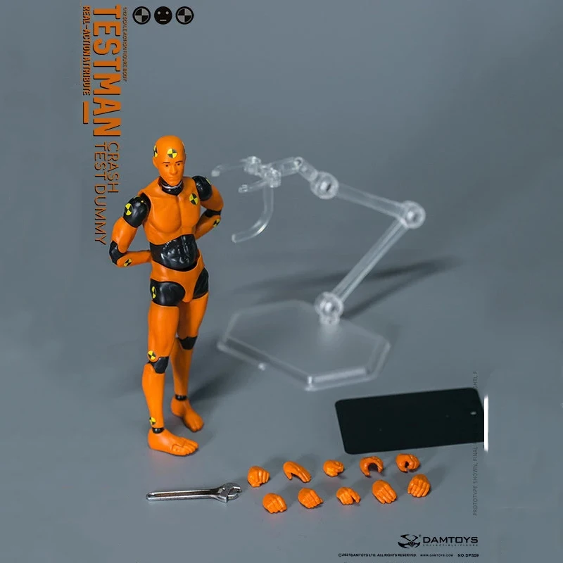 

1/12 DAMTOYS DPS09 TESTMAN C2 Crash Test Dummy Orange 6" PVC Action Figure Dolls Pre-sale