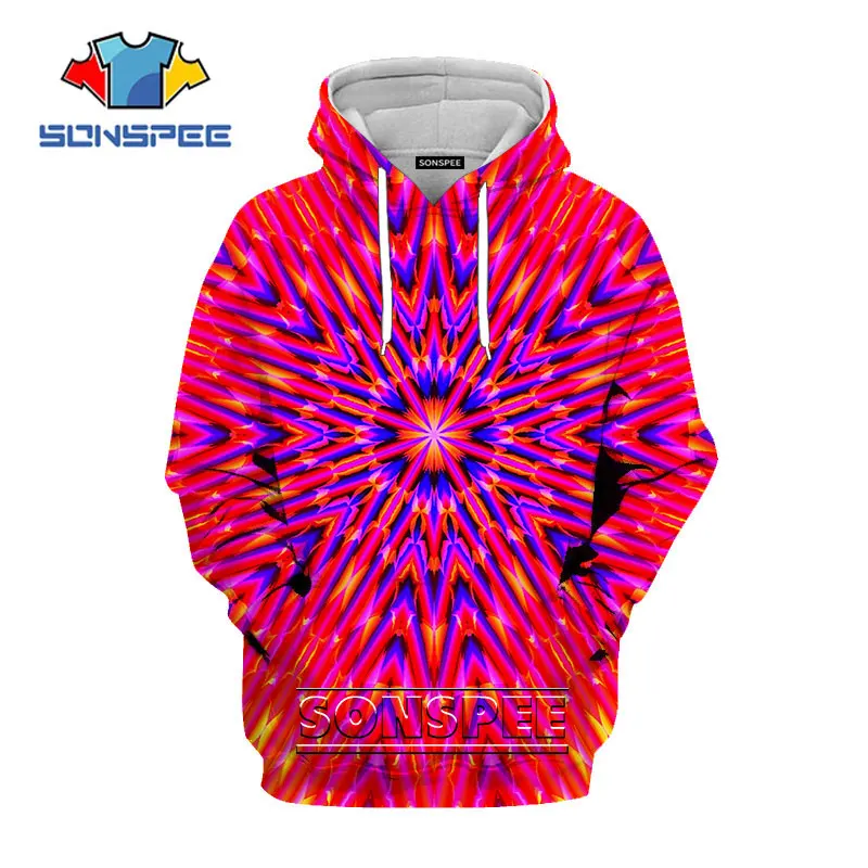 

SONSPEE 3D Color Print Abstract Pattern Hoodies Autumn Men Women Fashion Sweatshirt Long Sleeve Casual hip hop Street Pullover