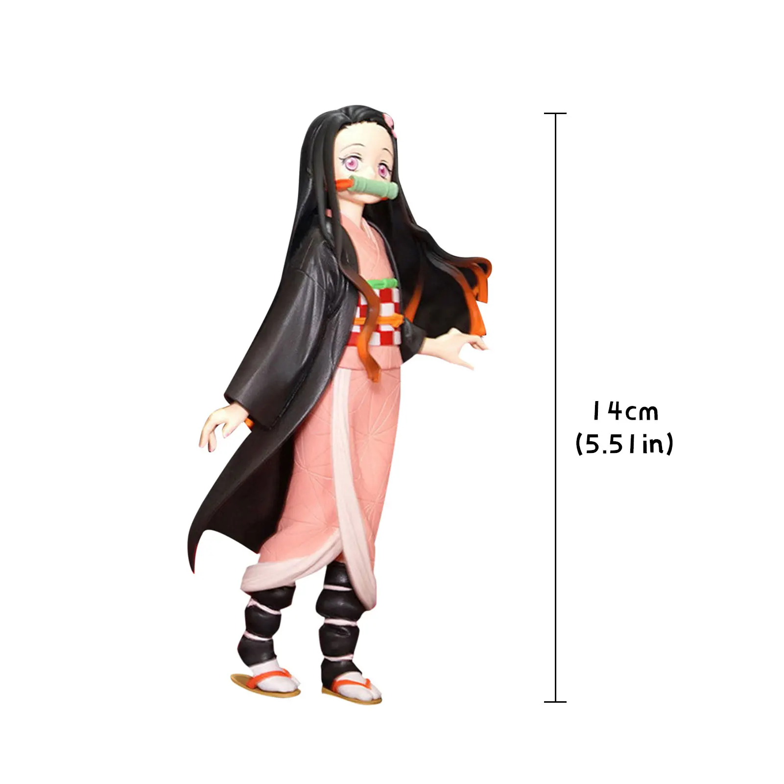 

Kimetsu No Yaiba Kamado Nezuko Tanjirou PVC Action Figure 2 Face Roles Nezuko Anime Demon Slayer Figurine Toys