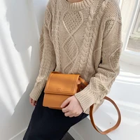 small all match shoulder bag fashion popular messenger bag flip stereotyped texture small square bag for women