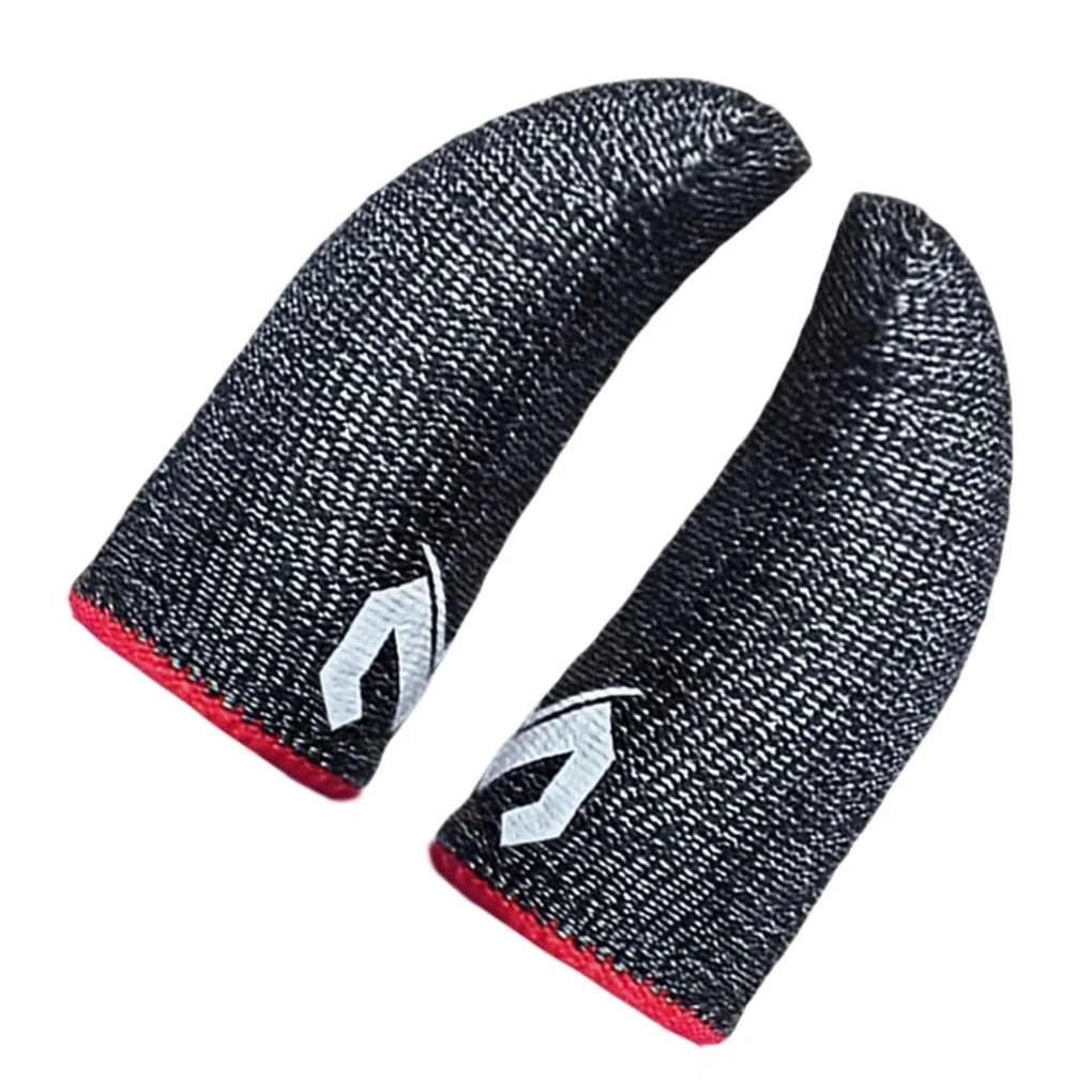 

2 Pcs Phone Games Sweat-Proof Finger Gloves Thumbs Finger Cover Anti-slip Cot Sleeve for PUBG Touch Screen Game
