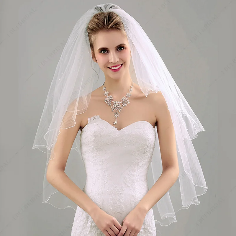 Свадебная вуаль с металлической расческой высокого качества свадебные аксессуары для волос