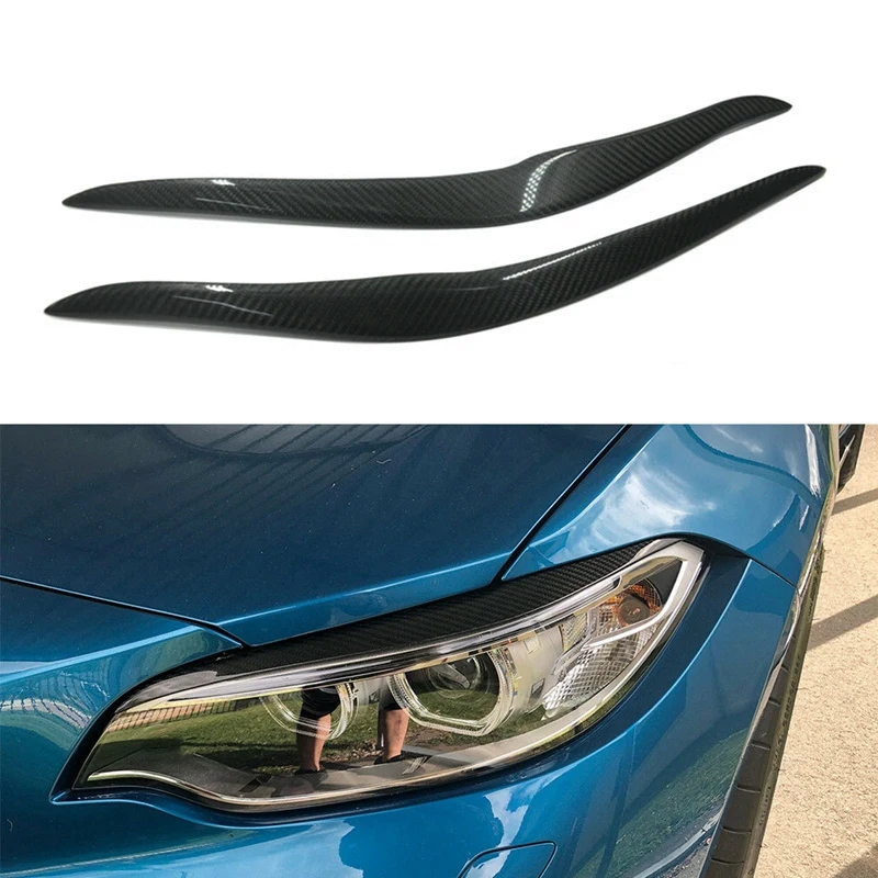 Carbon Fiber Headlights Eyebrow Eyelid Sticker for BMW F87 M2 F22 F23 220I 228I M235I M Sport Coupe 2 Door 2014-2019 | Дом и сад