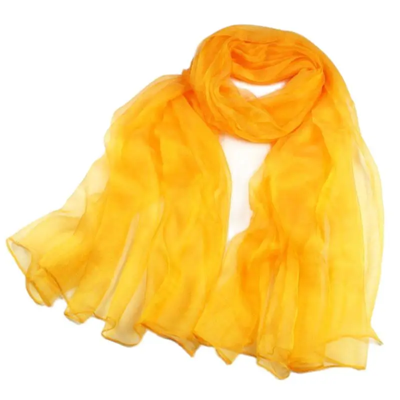 

Silk Thin Women Versatile Spring Winter Korean Pure Color Scarf Mulberry Silk Scarf Women Sunscreen Shawls Gauze