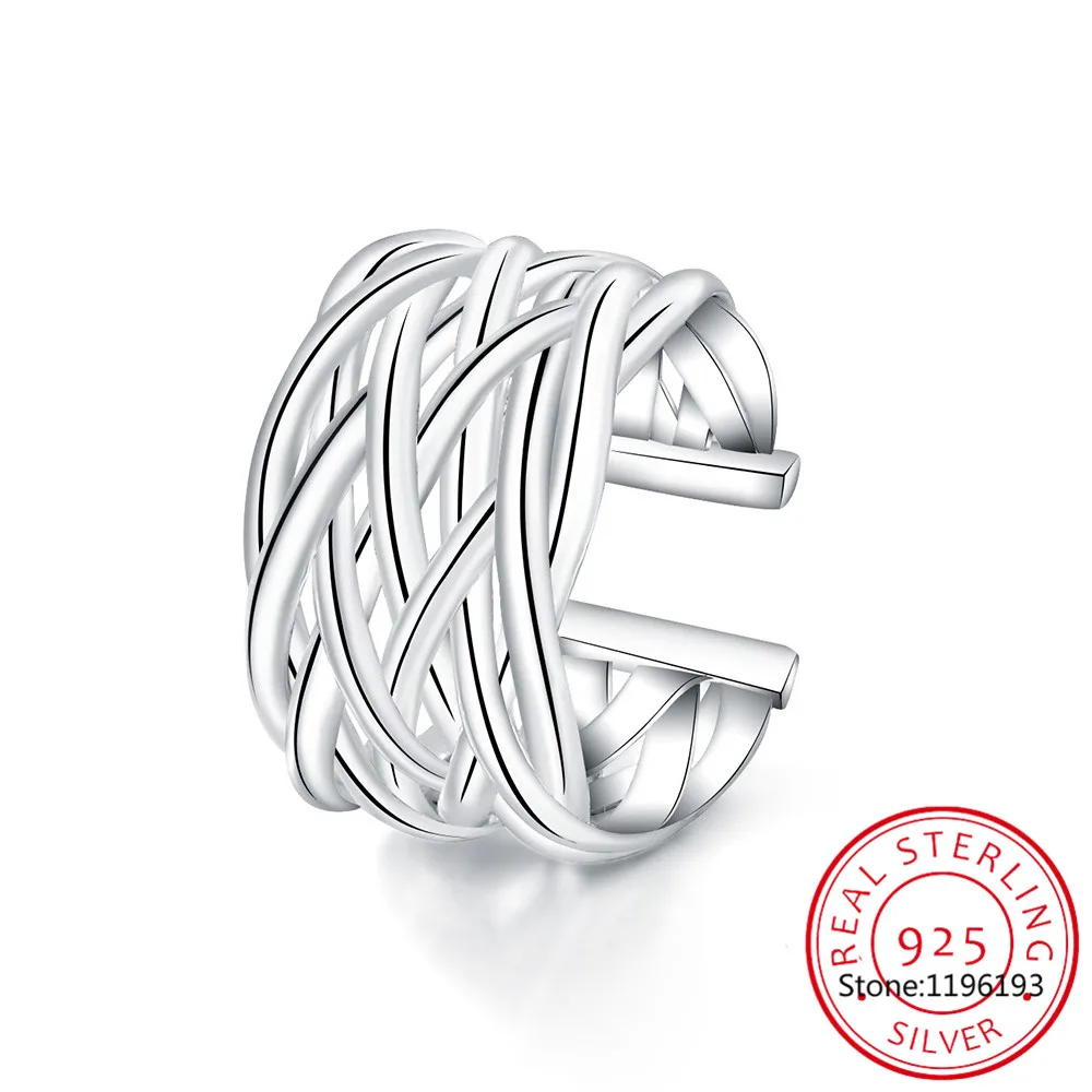 

High-quality 925 Sterling Silver Rings for Women Men Female Double Cross Cz Crystal Infinity Ring Bague Argent 925 Anillos Mujer