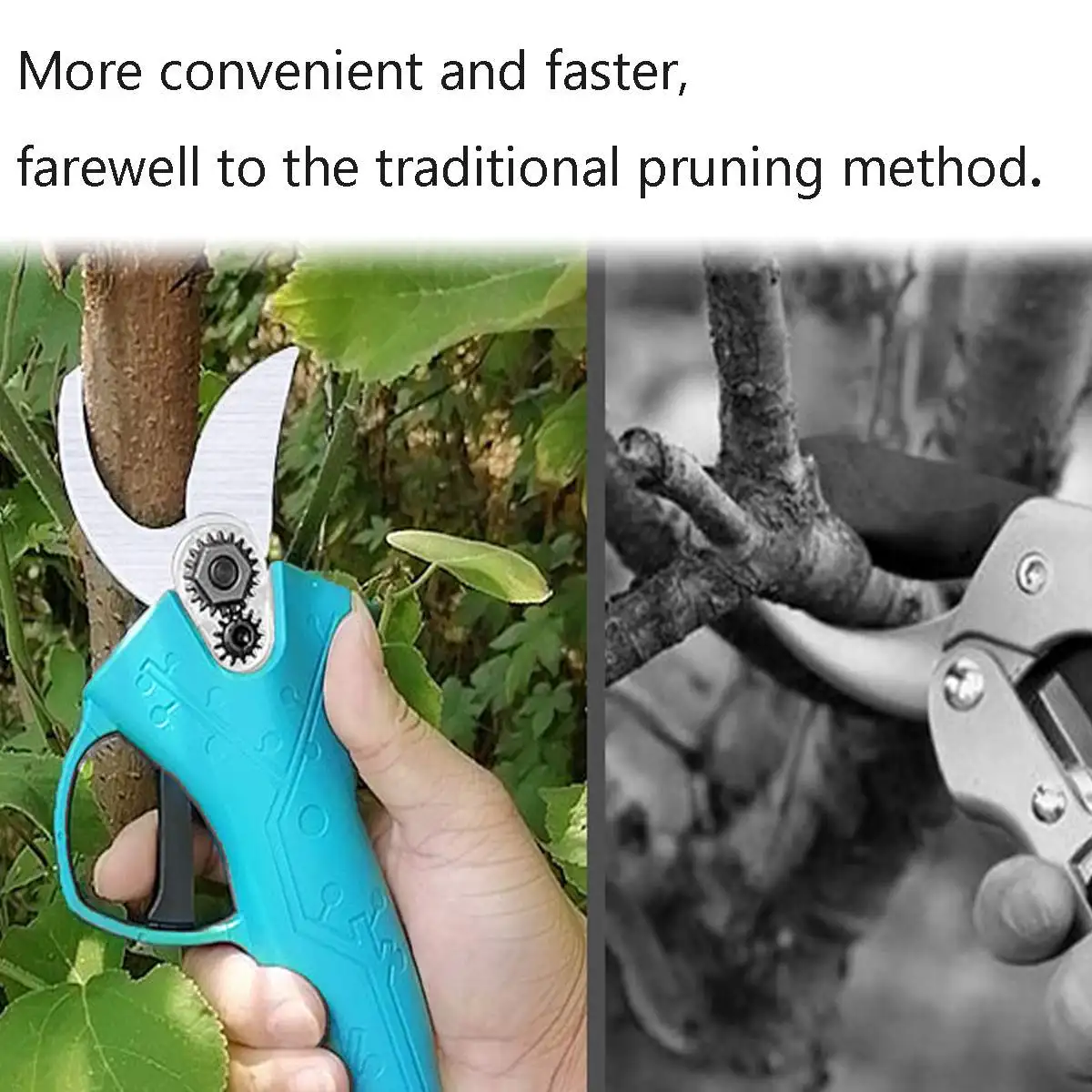 

88V 500W Electric Cordless Pruning Scissors Rechargeable Shears Garden Pruner Secateur Branch Cutter Tool With 2 Battery