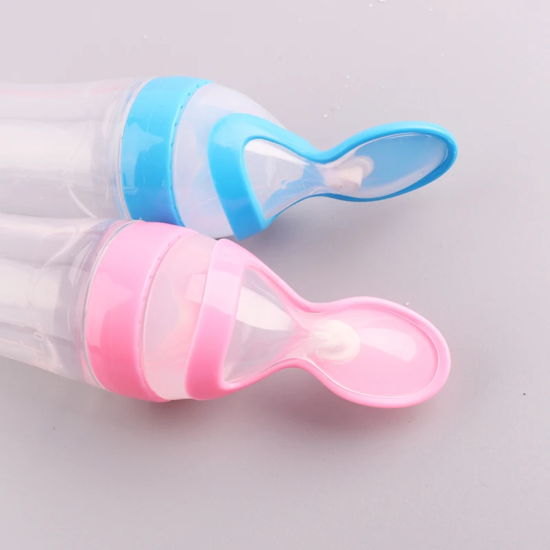 

Baby Drinker Milk Feeding Bottles Toddle Newborn Silicone Training Rice Spoon Cereal Food Supplement Feeder YON017