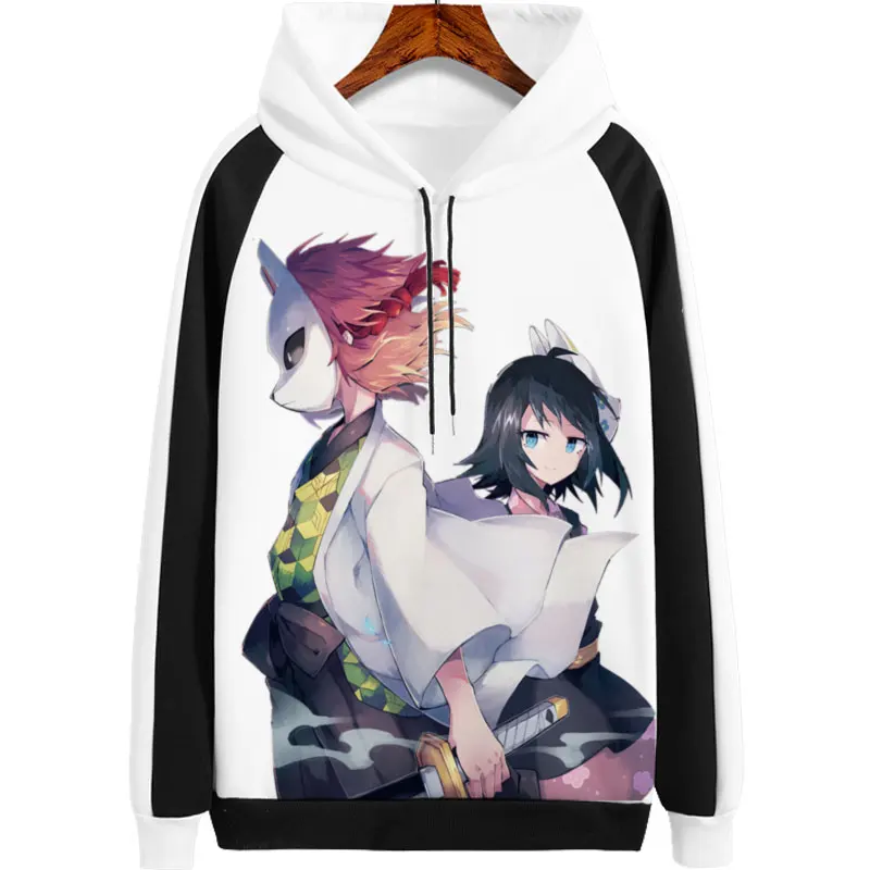 Kimetsu no Yaiba Kamado Nezuko пуловер для косплея толстовки с капюшоном черные флисовые