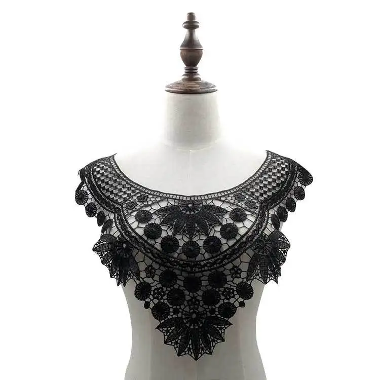 Вышивка с круглой горловиной для творчества искусственные Съемная воротники