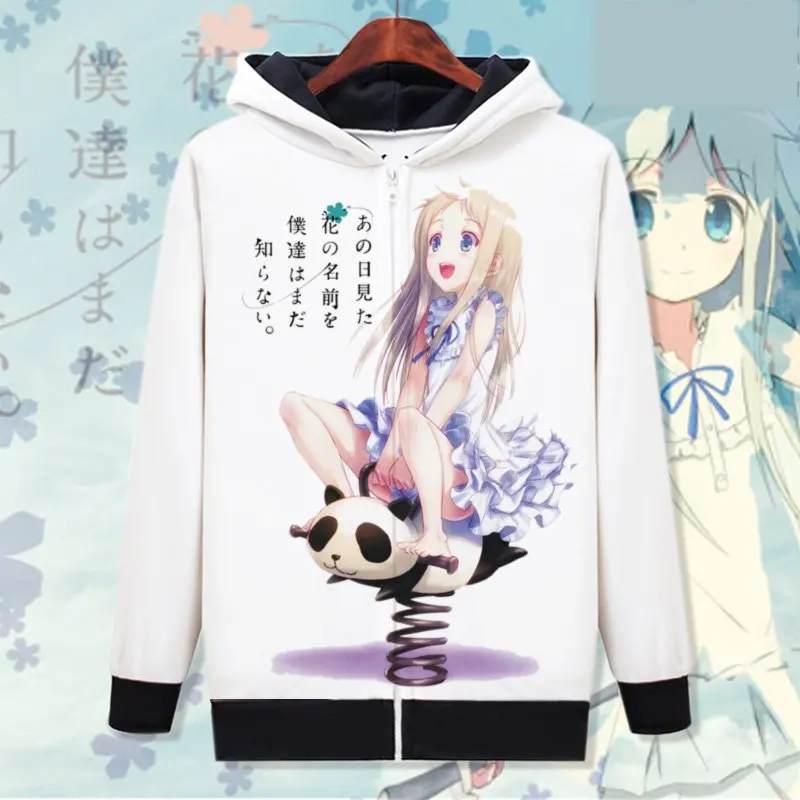 Флисовое пальто Anohana Honma Meiko Menma для косплея с принтом мужчин и женщин зимняя