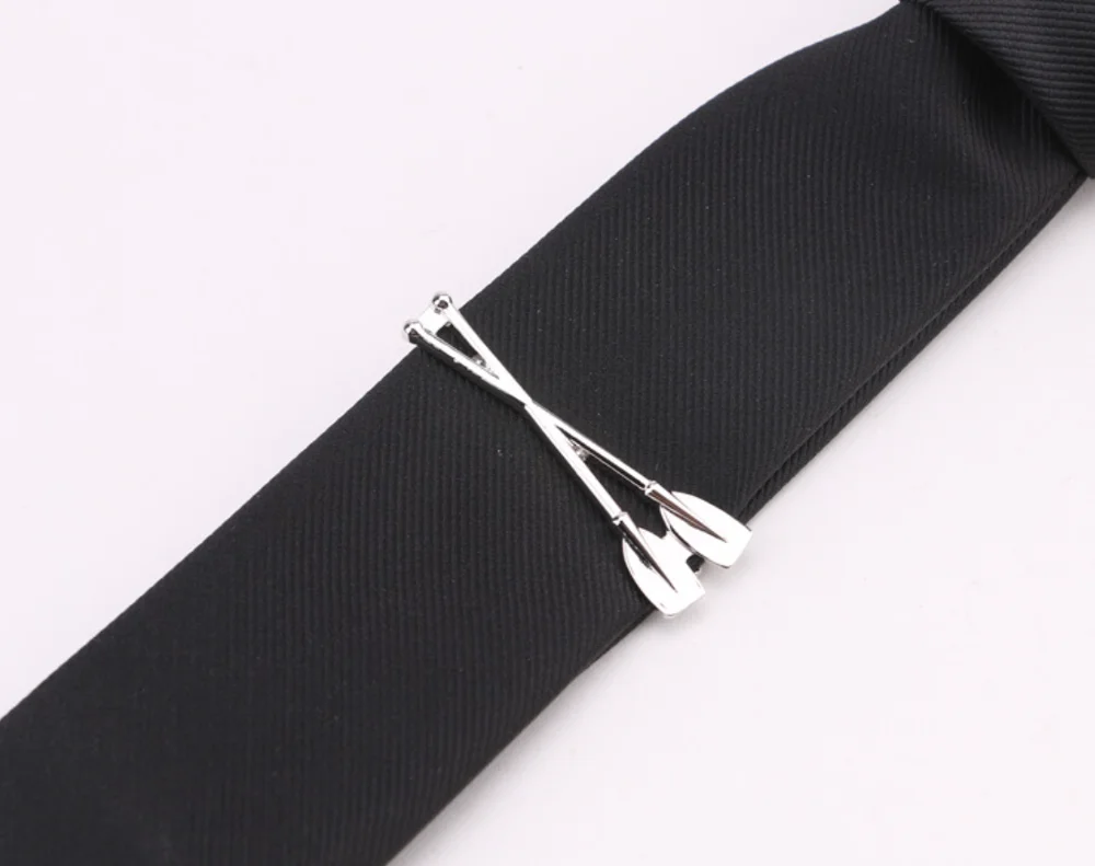 10 шт./лот золото/серебро весло весла Зажимы для галстука отпорный шест Весло