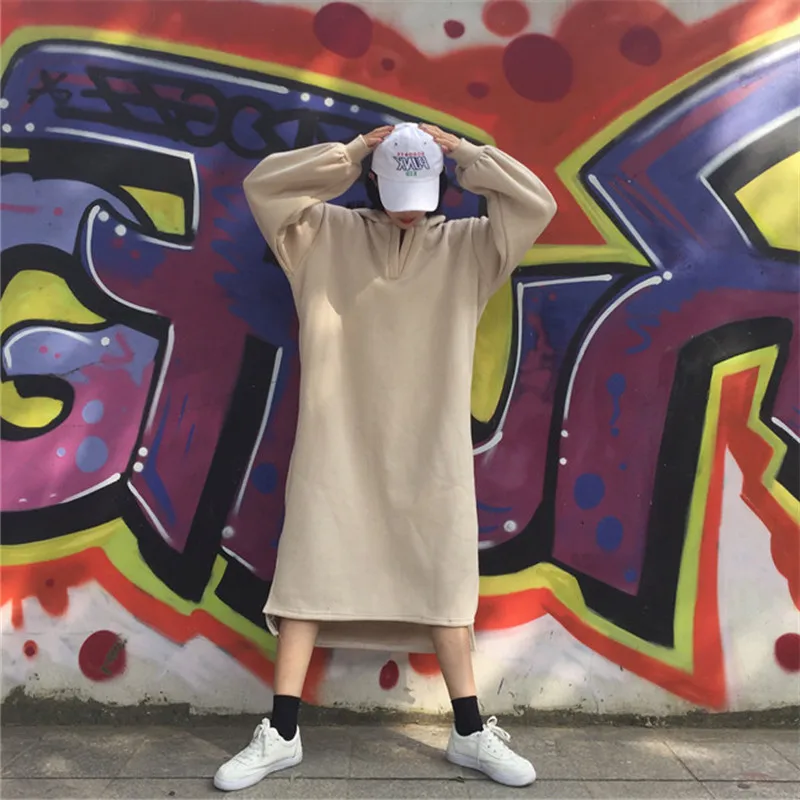 ZSIIBO Women Hoodies Casual Sport Sweatshirt Hooded Solid Color Long Sleeves Irregular Top Fashion Loose Hoodies With Pockets
