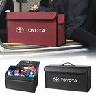 Складной контейнер для хранения с логотипом автомобиля, кожаная сумка для кемпинга, поездок, для Toyota CHR Corolla Camry Prius Yaris Hilux Aygo Super Verso Auris Rav