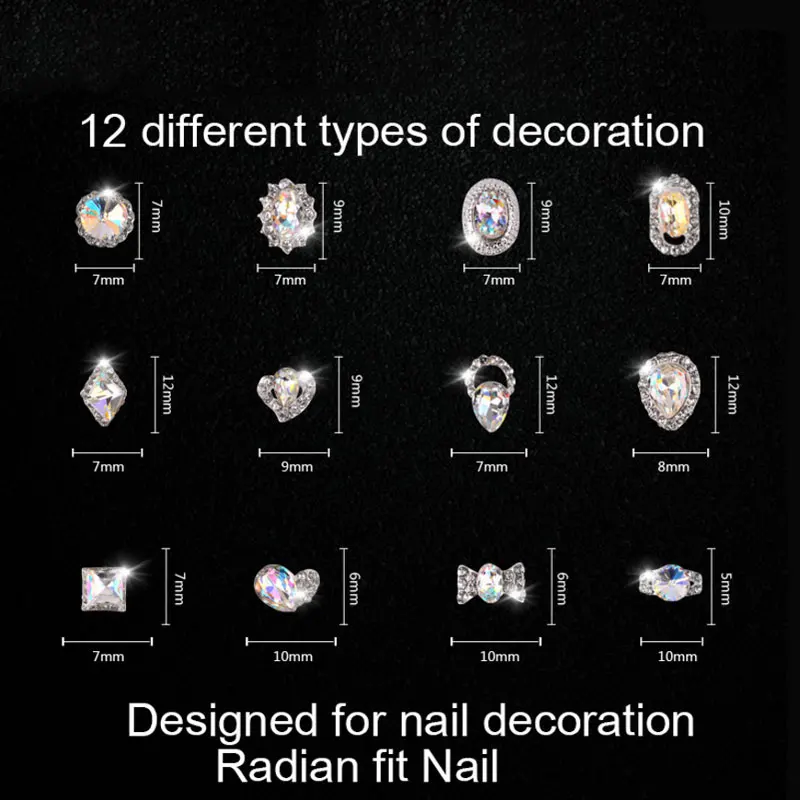 Художественное оформление ногтей Кристаллы Стразы для нестандартные бусины DIY