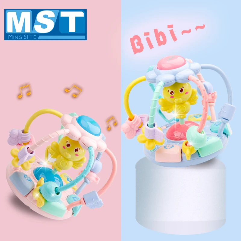 Ранний развивающий музыкальный грызунок детские игрушки с колокольчиком