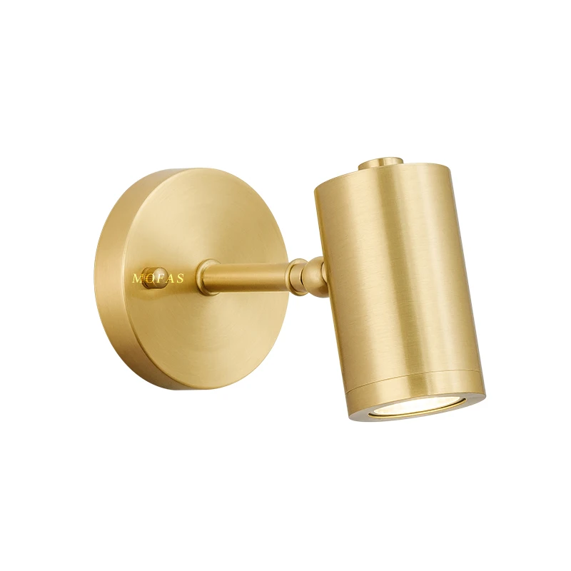 

Скандинавский современный светодиодный настенный светильник с прикроватной тумбочкой для спальни гостиной Золотой медный зеркальный све...