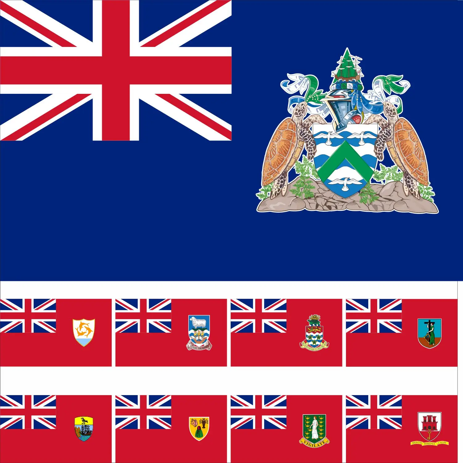 

British Territory Empire Flag 3X6FT Ascension Island 90X150CM Falkland 2X3FT Falkland Banner
