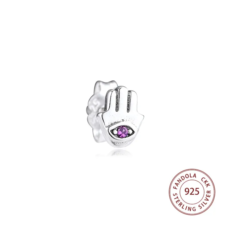 100% 925 стерлингового серебра мой рука Фатимы один Стад Серьги для женщин серьги