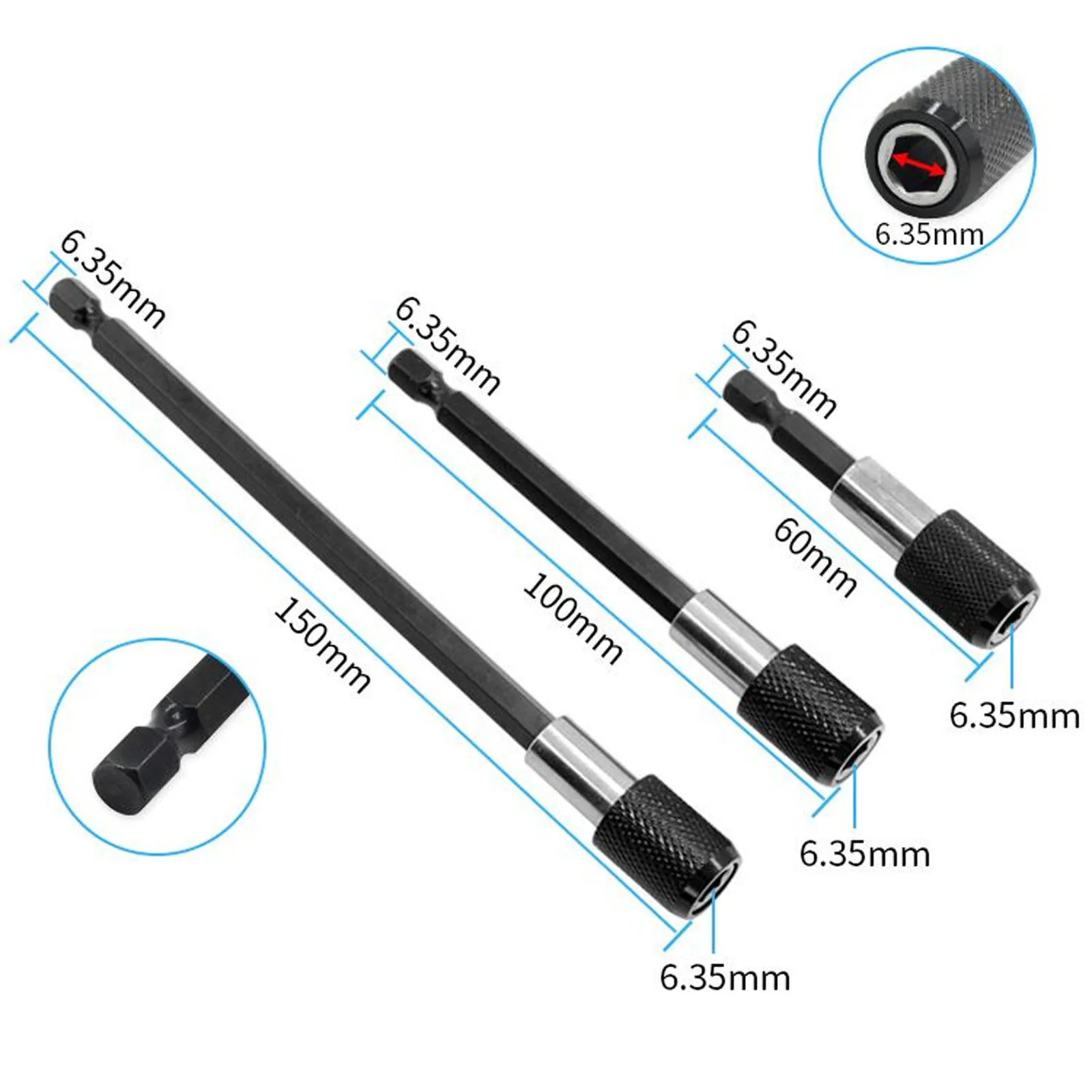 

50# Hexagon Shank Bit Holder Extension Rod Electric Drill Screwdriver Adapter