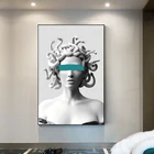 Абстрактный плакат Medusa, волнистая скульптура, Картина на холсте для украшения гостиной