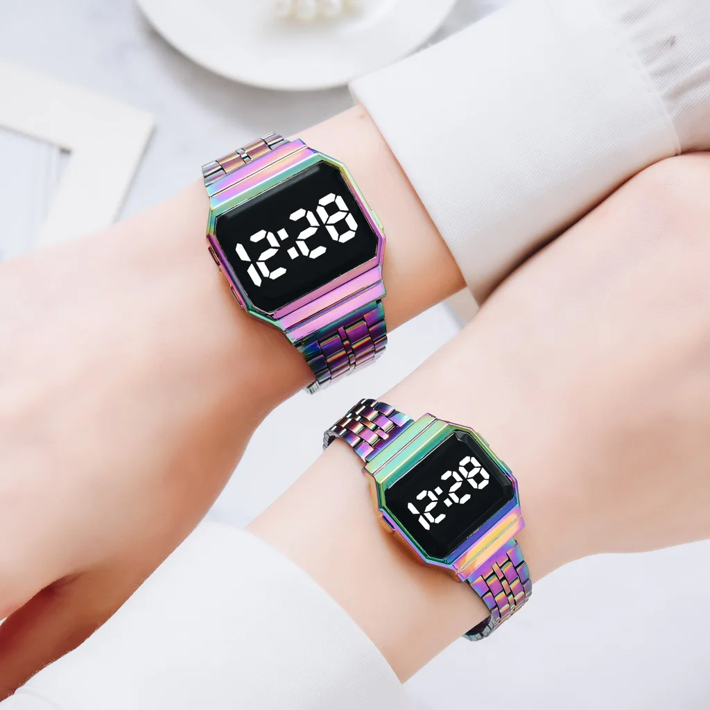 Роскошные часы для мужчин и женщин электронный цифровой дисплей в ретро стиле