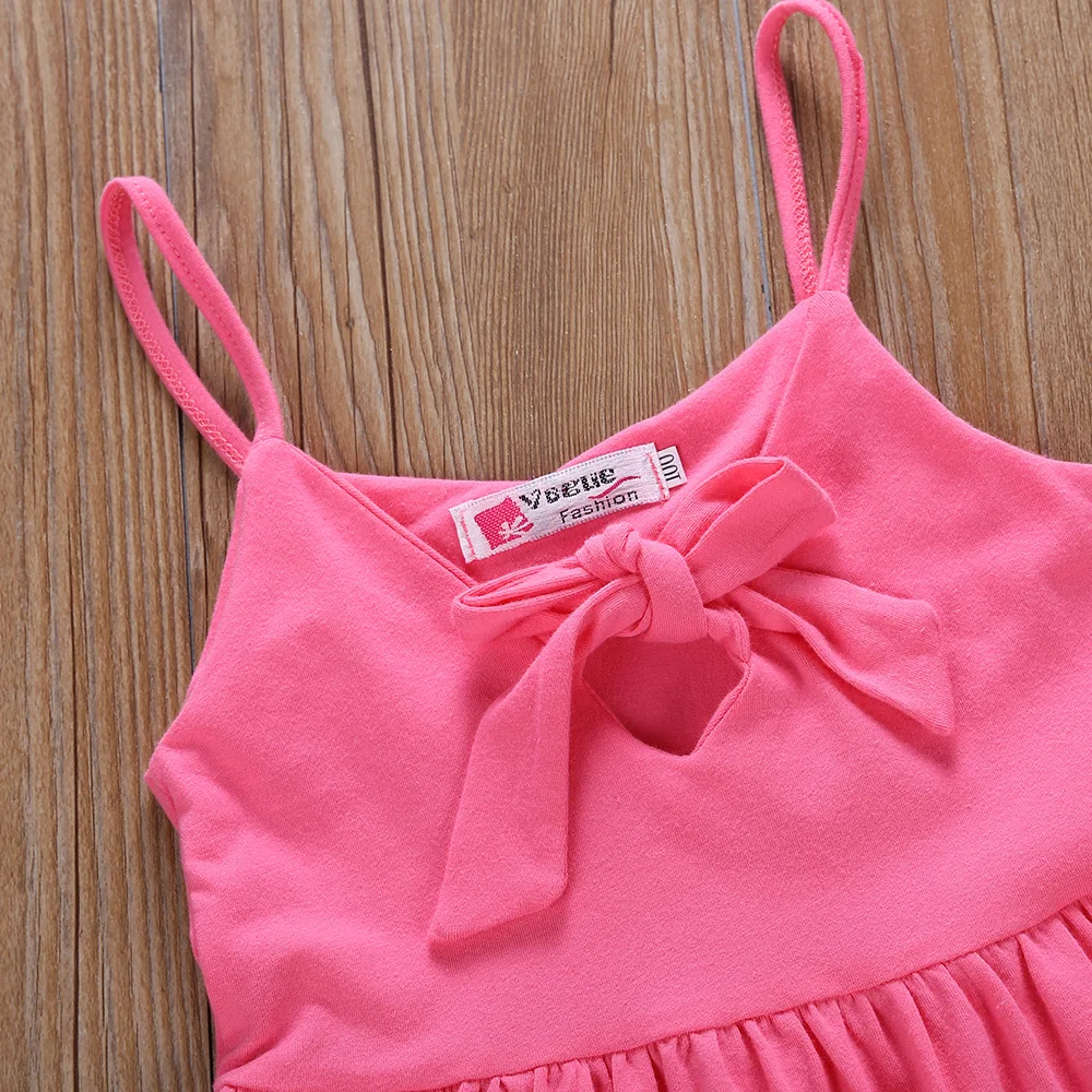 Новое летнее платье для девочек детское на бретелях без рукавов принцессы