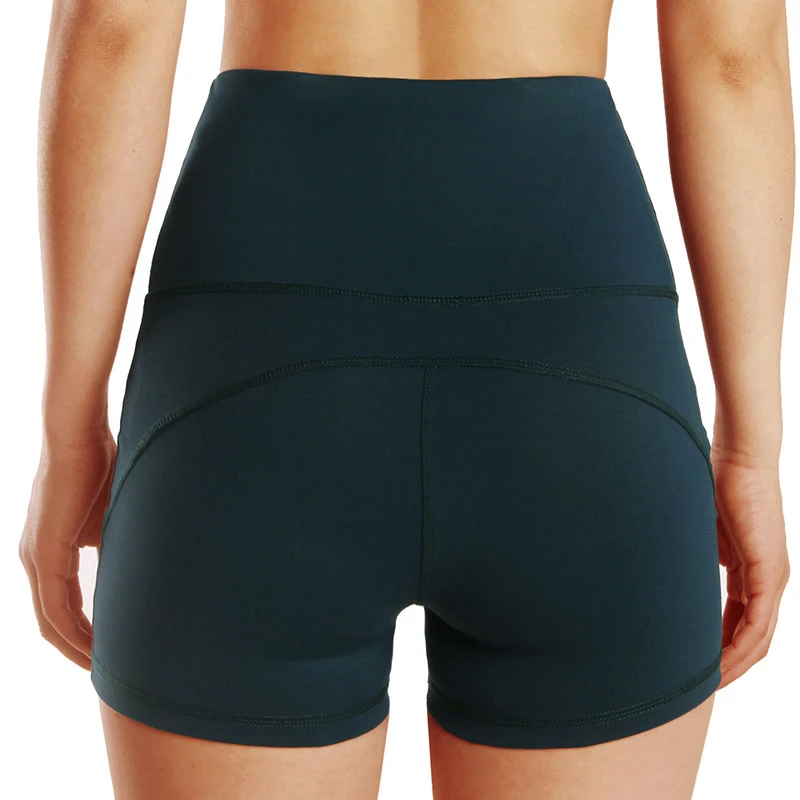 Однотонные шорты для йоги с высокой талией женские спортивные Леггинсы эффектом