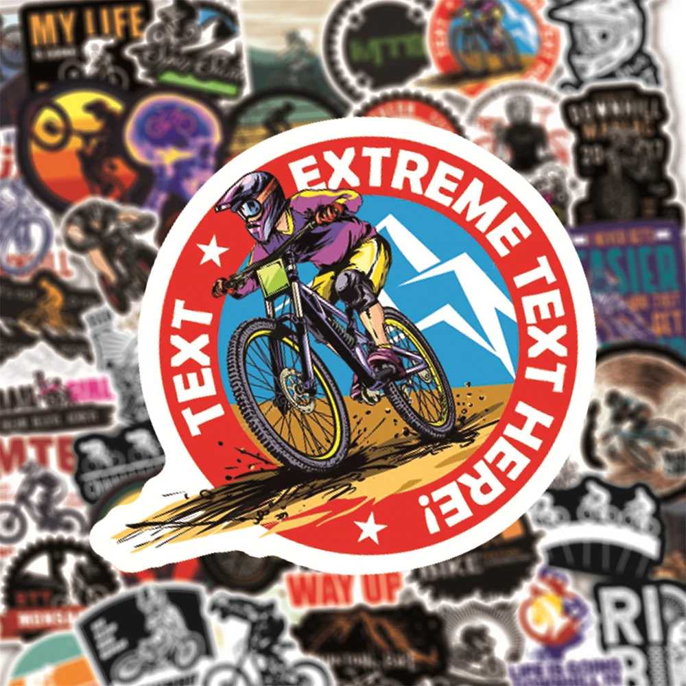 1050100pcs mtb mountain bike stickers bicycle laptop guitar fridge luggage waterproof graffiti sticker decal kid classic toys free global shipping