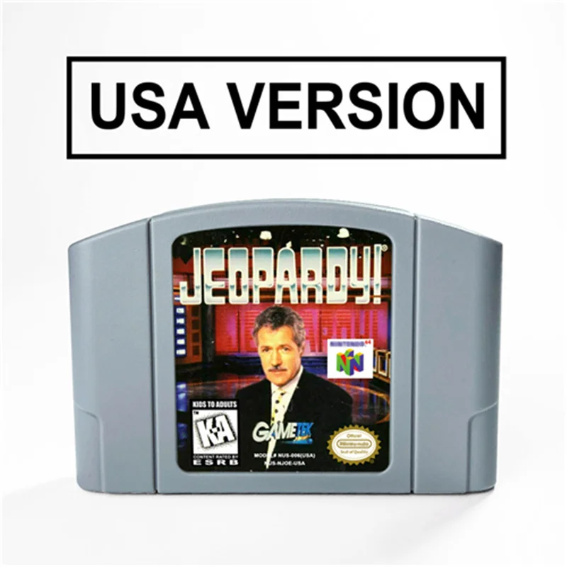 

Jeopardy For 64 Bit Video Game Cartridge USA Version NTSC Format