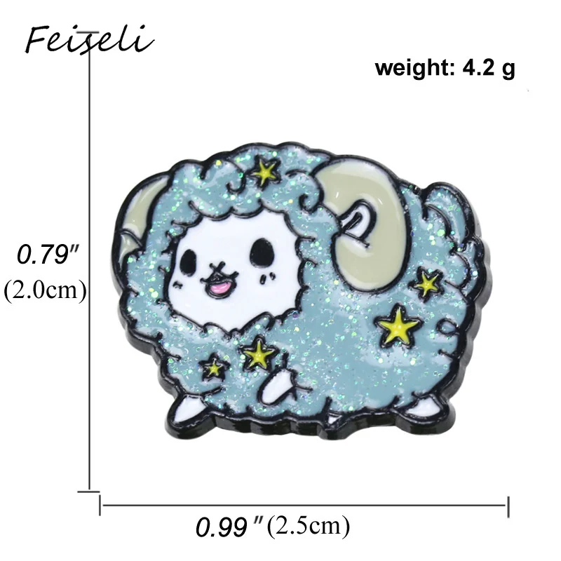 Feiseli мультяшная Милая брошь с черепахой в виде животного альпака ежика овцы для