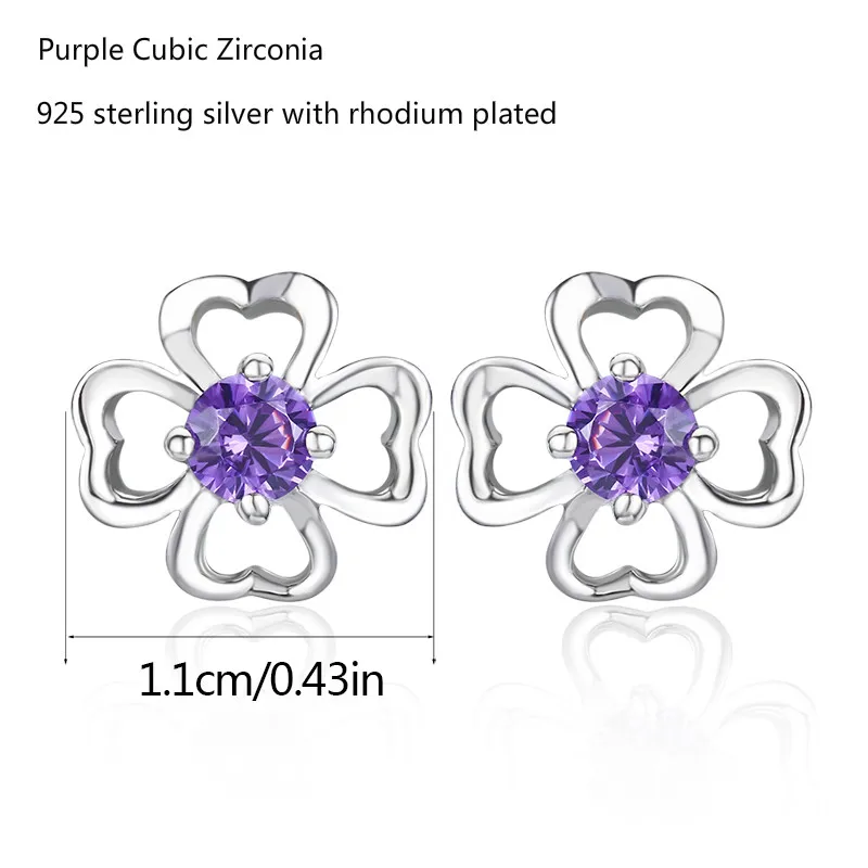 Милые серьги гвоздики из стерлингового серебра 925 пробы с лепестками сердца