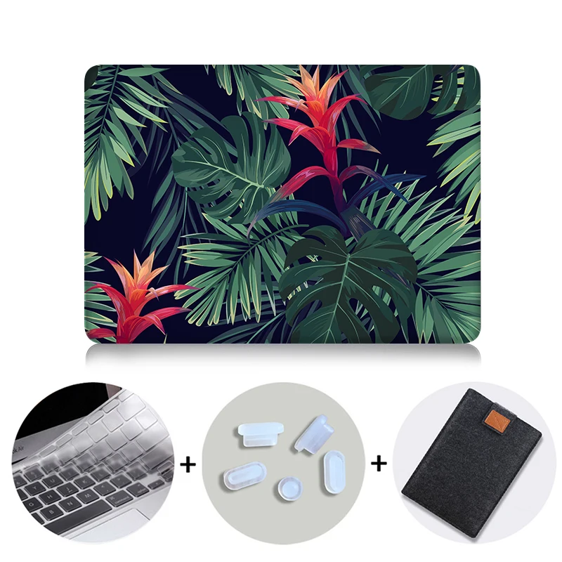 Чехол MTT с принтом тропических растений для Macbook Air Pro retina 11 12 13,3 15,4 дюймов, чехол с сенсорной панелью для mac book Pro 13 15, сумка для ноутбука - Цвет: M001