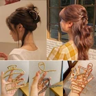 Женские металлические заколки для волос, заколки для волос с геометрическим узором, девушки заколка для волос