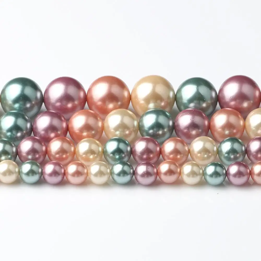 Жемчужные бусины для изготовления ювелирных изделий 6/8/10/12 мм 15 дюймов | Украшения
