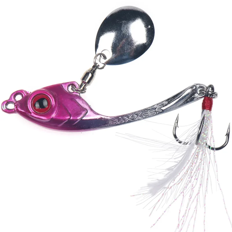

Fishing Lures Vib Metal Sequins 11G Bait With Fish Hook Lure Bait Feather Hook Sequins Warped Bass Bait Fishing Tools