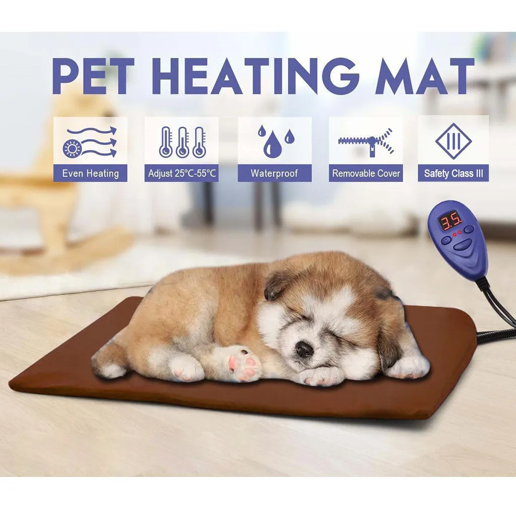 

Electric Heating Pad For Dogs And Cats Indoor Warming Mat With Auto Power All Season Bed Use Blankets Cat Mattress Pet Mat