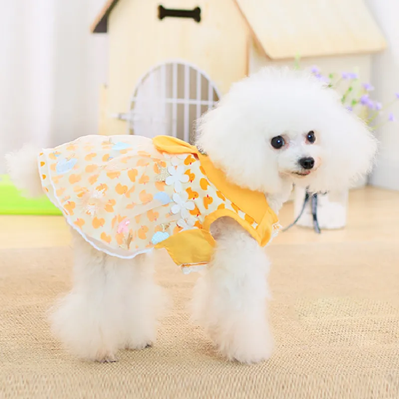 

Платье с изображением милой собаки, летняя одежда с изображением героев мультфильмов, Йорк, чихуахуа, длинная юбка с изображением померанск...