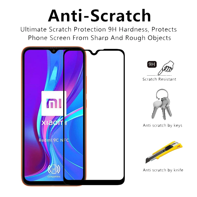 Закаленное стекло для Xiaomi Redmi 9C NFC Защитное экрана пленка камеры | Мобильные