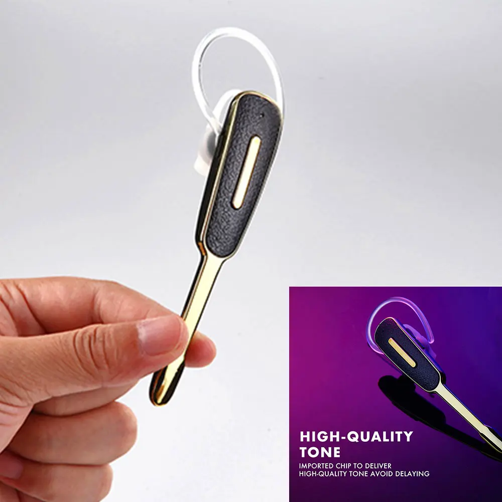 Беспроводная гарнитура с микрофоном громкой связи Bluetooth наушники ушным крючком