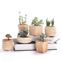 sun e 6 in set 3 inch ceramic wooden pattern succulent plant pot cactus plant pot flower pot container planter gift idea