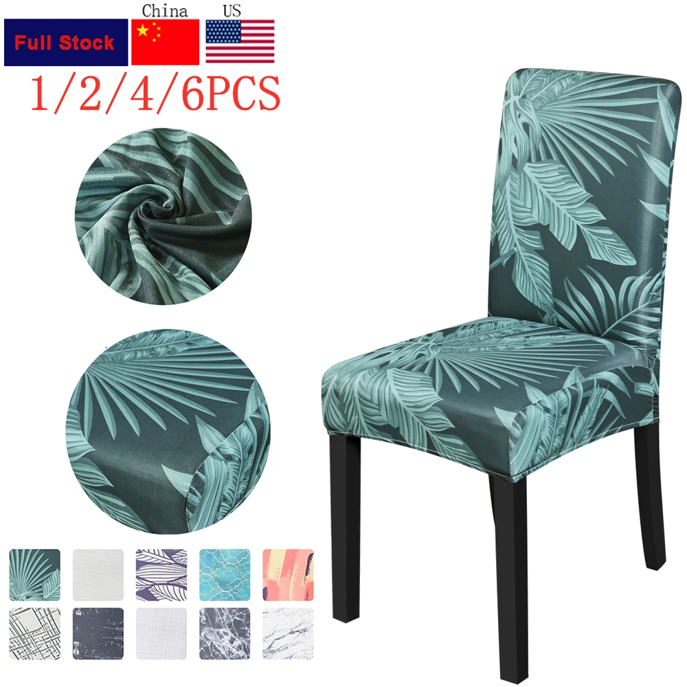 1/2/4/6 шт. стульев их лайкры эластичные обеденные стулья крышка стрейч чехлов с