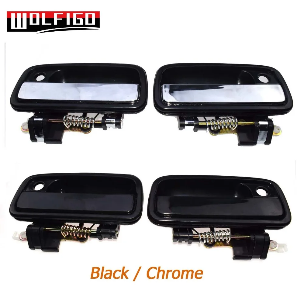 WOLFIGO Новая Черная/хромированная дверная ручка внешняя гладкая черная передняя