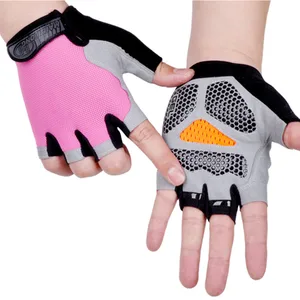 Cycling Silicone Anti-slip Anti-sweat Cycling Gloves Men Women Half Breathable Finger Gloves Bicycle