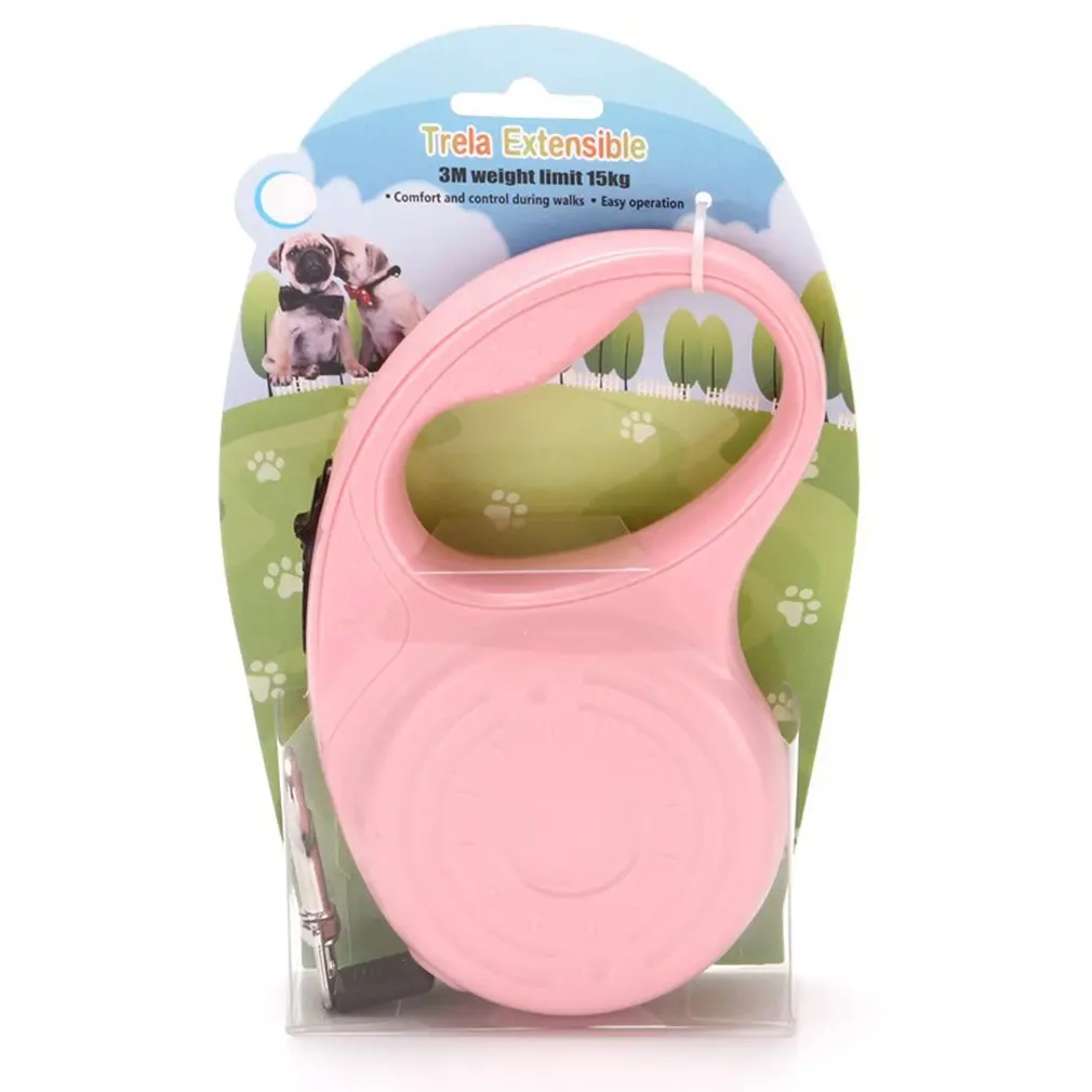 

Tangle-Free Heavy Duty Retractable Dog Leash With Anti-Slip Handle Strong Nylon Tape One-Handed Dog Leash