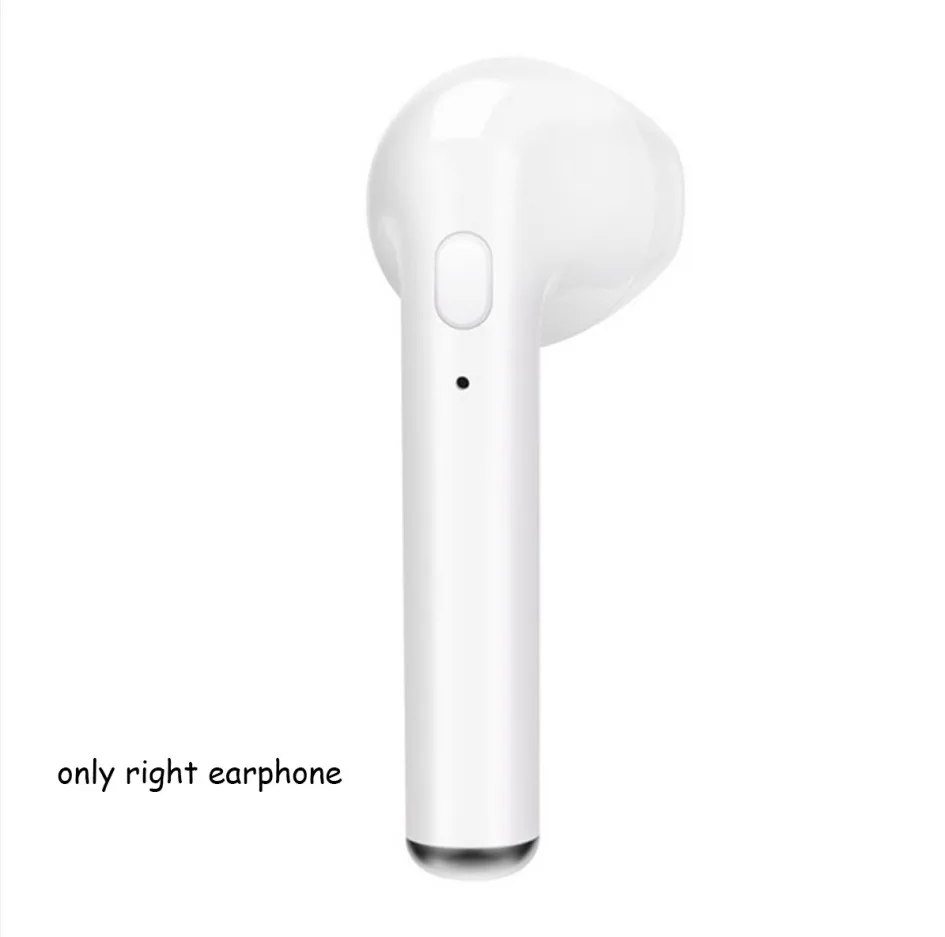 Only right earphone I7s TWS Bluetooth наушники стерео вкладыши беспроводные наушники Bluetooth наушники-вкладыши для всех смартфонов совместимы - Цвет: Only right earphone