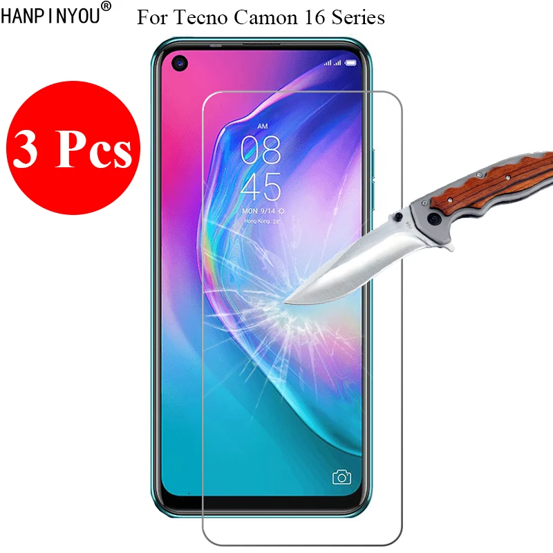 

Закаленное стекло для Tecno Camon 16 SE / 16 S 16 S / Pro / Premier 9H 2.5D, защитная пленка для экрана с инструментами для очистки, 3 шт./лот